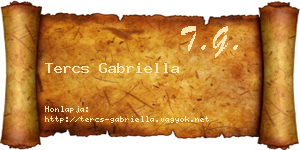 Tercs Gabriella névjegykártya